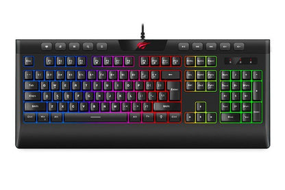 Havit, Rgb Multi Function Media Backlit Gaming Keyboard, Kb487L, Black