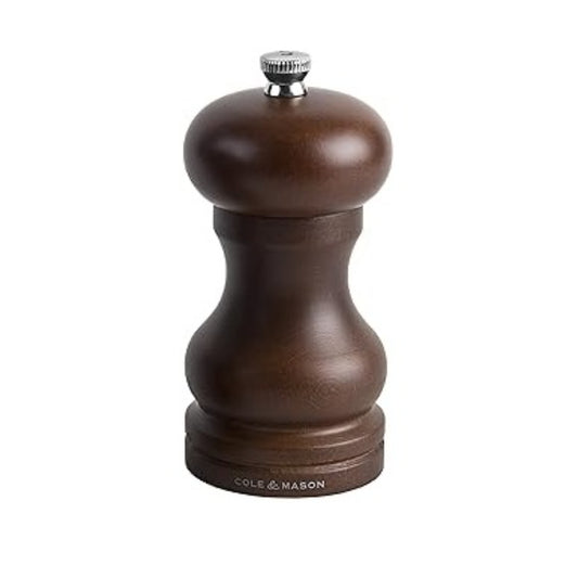 Cole & Mason Forest Capstan, Dark Wood, Salt Mill, Precision+/Adjustable Grind, Stained Beech Wood, 12cm, HB0445PHO