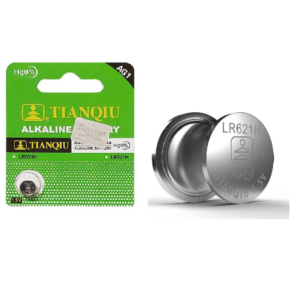 Tianqiu, Alkaline Button Cell Battery 1.5 Volt for Watches, Cameras LR621H, AG11 Pack of 10 - 362