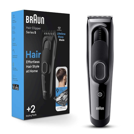 Braun, Hair Clipper Series 5, Featuring Lifetime-Sharp Blades, 9 Length Settings, 50Min Runtime, HC5310