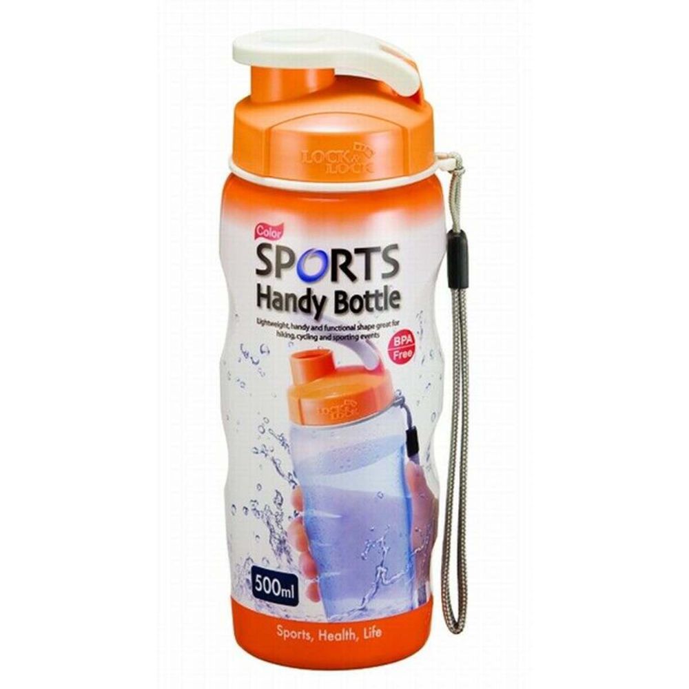 LocknLock, Sports Plastic Handy Bottle 500 Ml Orange, Hcpp727R