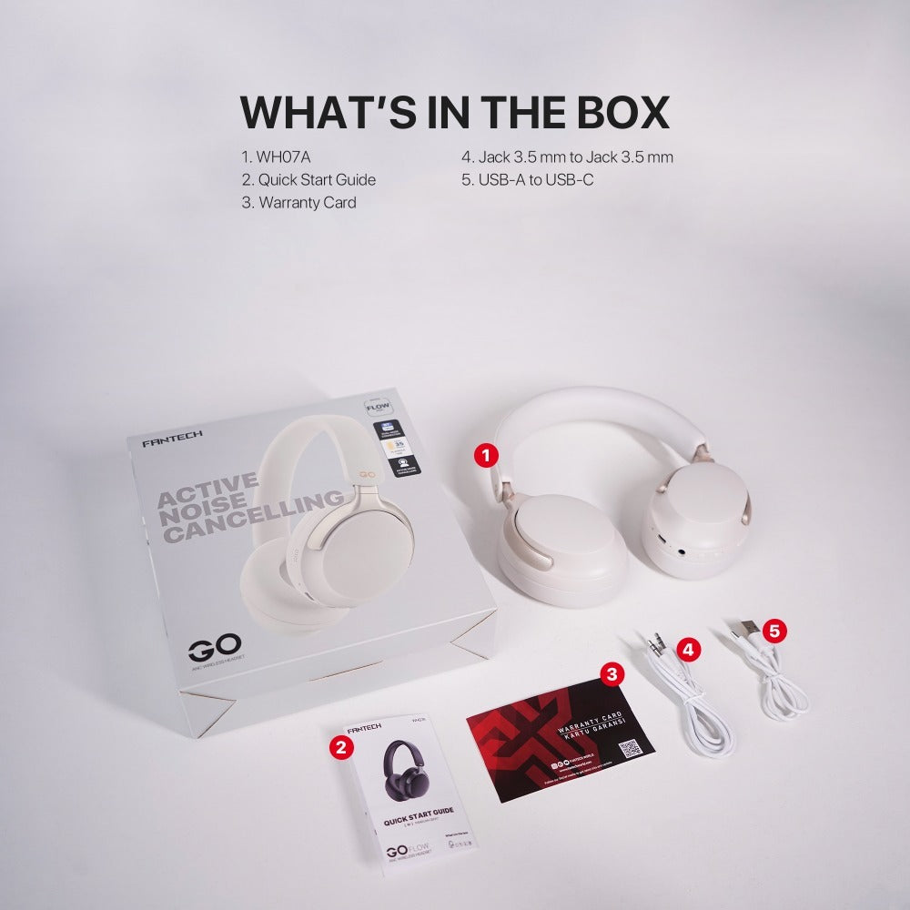 Fantech, Wh07A Go Vibe: Bluetooth, - Active Noise Cancelling (Anc) Wireless Headset