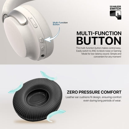 Fantech, Wh07A Go Vibe: Bluetooth, - Active Noise Cancelling (Anc) Wireless Headset
