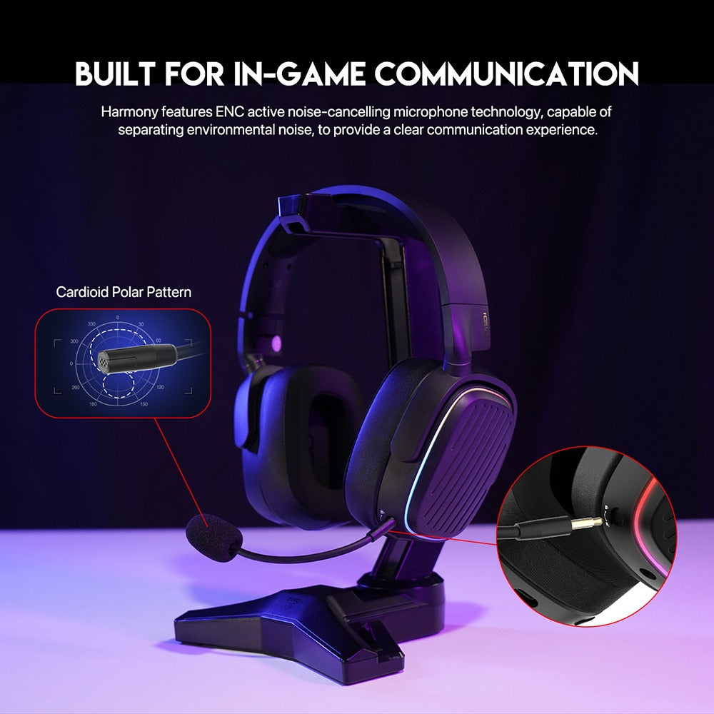 Fantech, Whg02 Harmony: Tri Mode Bluetooth, Wired, Usb Wireless Headset