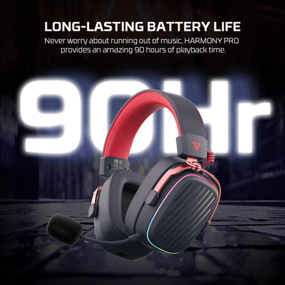 Fantech, Whg02 Pro Harmony: Tri Mode Bluetooth, Wired, Usb Wireless Headset, Up To 90 Hours Playback