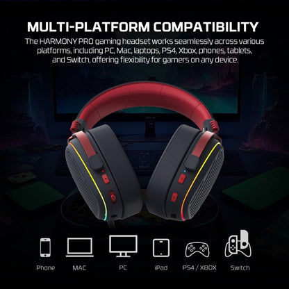 Fantech, Whg02 Pro Harmony: Tri Mode Bluetooth, Wired, Usb Wireless Headset, Up To 90 Hours Playback