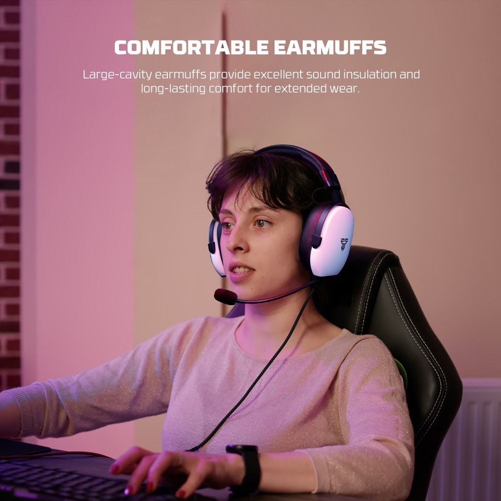 Fantech, Hg30 Carbon Usb 7.1 Virtual Surround Sound Gaming Headset, Crystal-Clear & Powerful Sound, Available in Different Colors