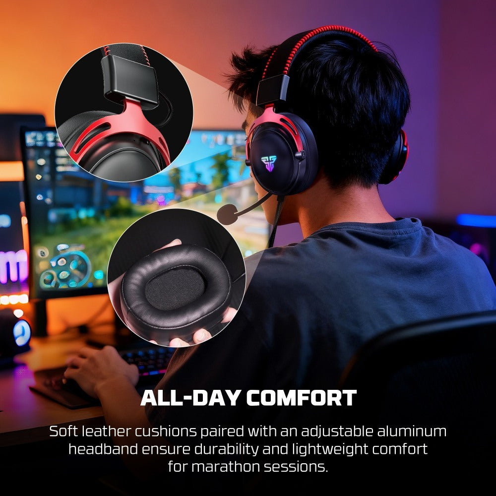 Fantech, Hg31 Cruze Immersive Cinematic Usb Gaming Headset With 7.1 Virtual Surround, Rgb Lighting
