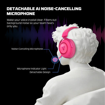 FANTECH ORBITA WHG07 Orbita 7.1 Wireless Gaming Headset: 170H Battery, AI Noise Canceling Mic, Quad-Mode Bluetooth