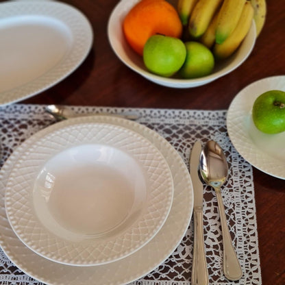 La Perla, New Bone China Soup Plate 9'(Emb.36Pcs)
