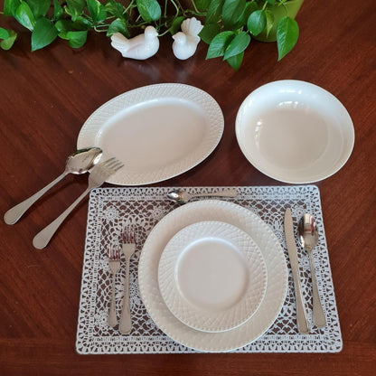 La Perla, New Bone China Salad Bowl 9'(Emb.24Pcs)