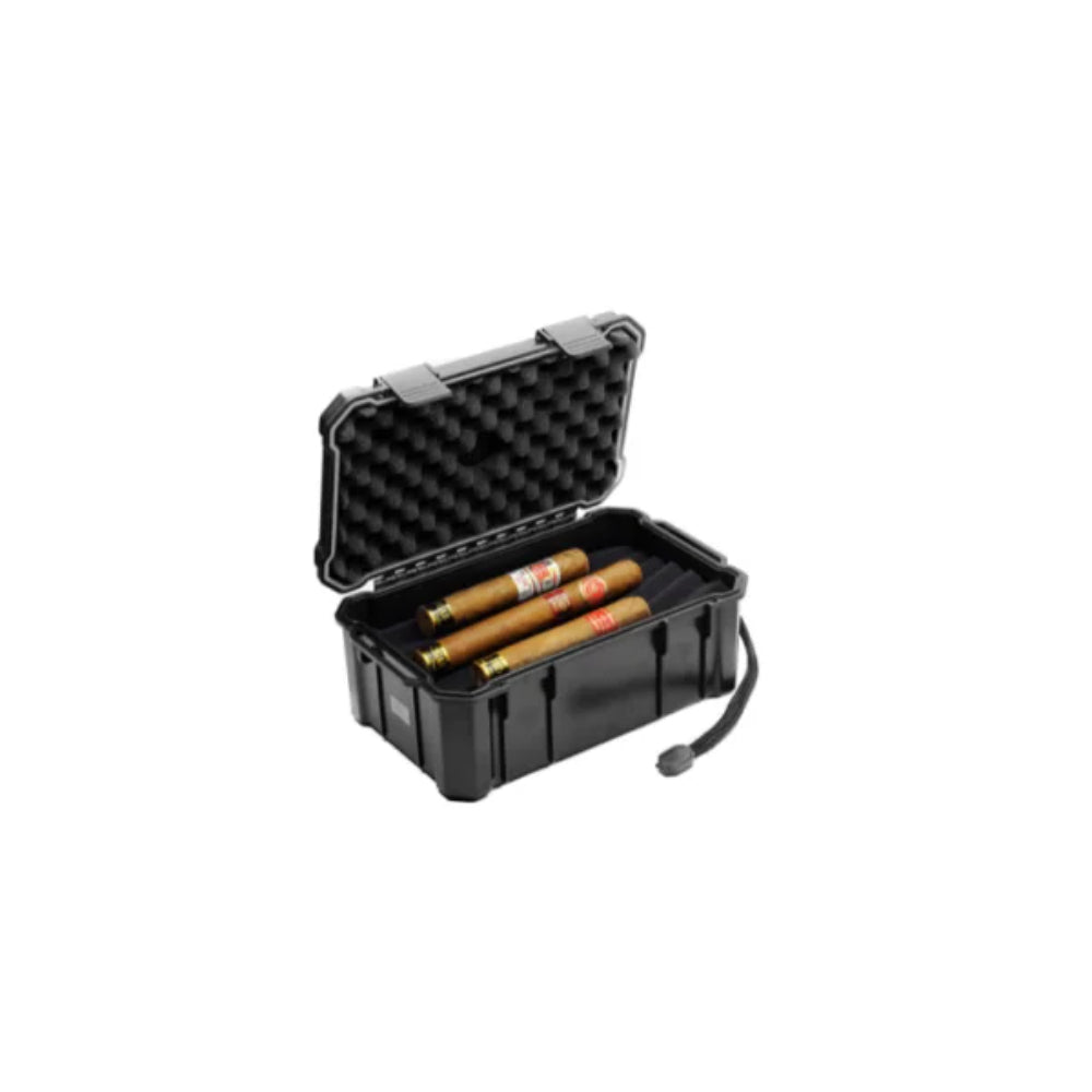 Hemingway, Travel Cigar Box Medium Hard Case With Pluck Foam With Hygrometer Box Cigar, HEM-1202