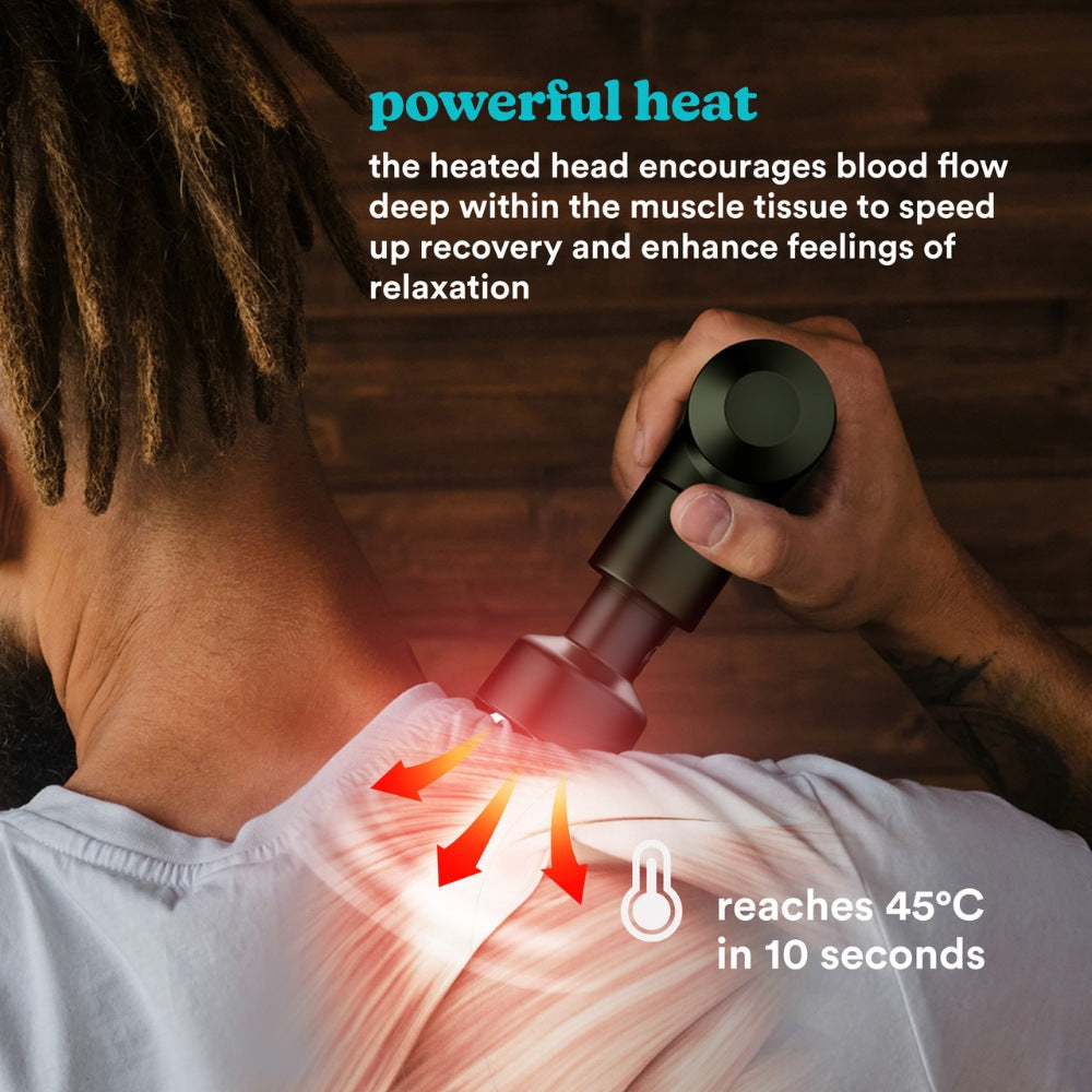HoMedics, Myti Black Mini Massage Gun With Heated Head Hhp-65