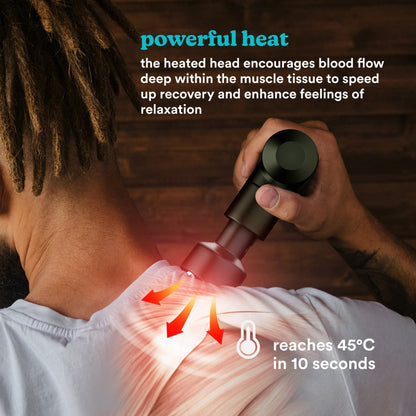 HoMedics, Myti Black Mini Massage Gun With Heated Head Hhp-65