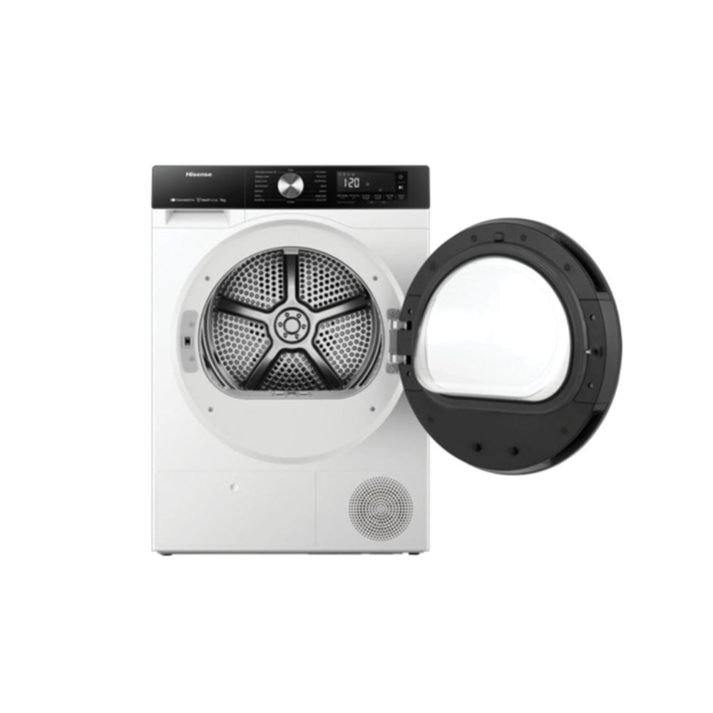 Hisense Dryer 9Kg Heatpump, Quick Dry, Iron Refresh, Touch Screen - [White], HSN-DH3S902BW