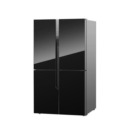 Hisense Fridge 4 Doors Glass Balck 728L Inverter - [HxWxD: 178.5x91.2x72.5cm] - Black, HSN-RQ5G728NAB