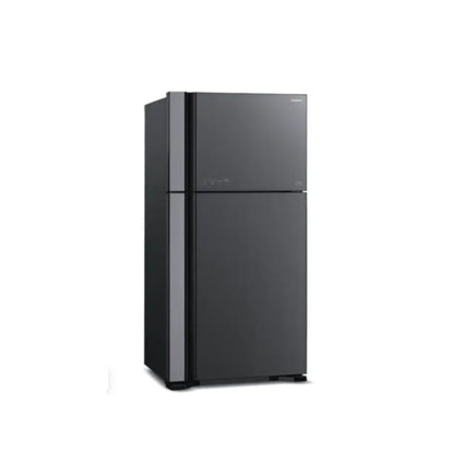 Hitachi Top Mount Refrigerator 760 liters, Inverter Compressor,183.5×85.5x74cm, Black, RV765PUQ71BBK