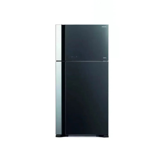 Hitachi Top Mount Refrigerator 760 liters, Inverter Compressor,183.5×85.5x74cm, Glass Black, RVG760PK71GBK