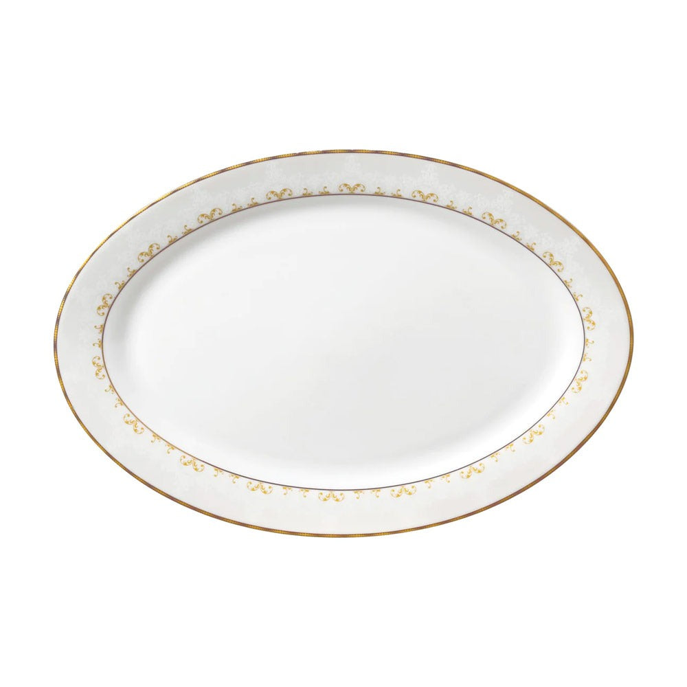 Sym Gold, Design Oval Plate 35cm, HJCNB-01OP5S