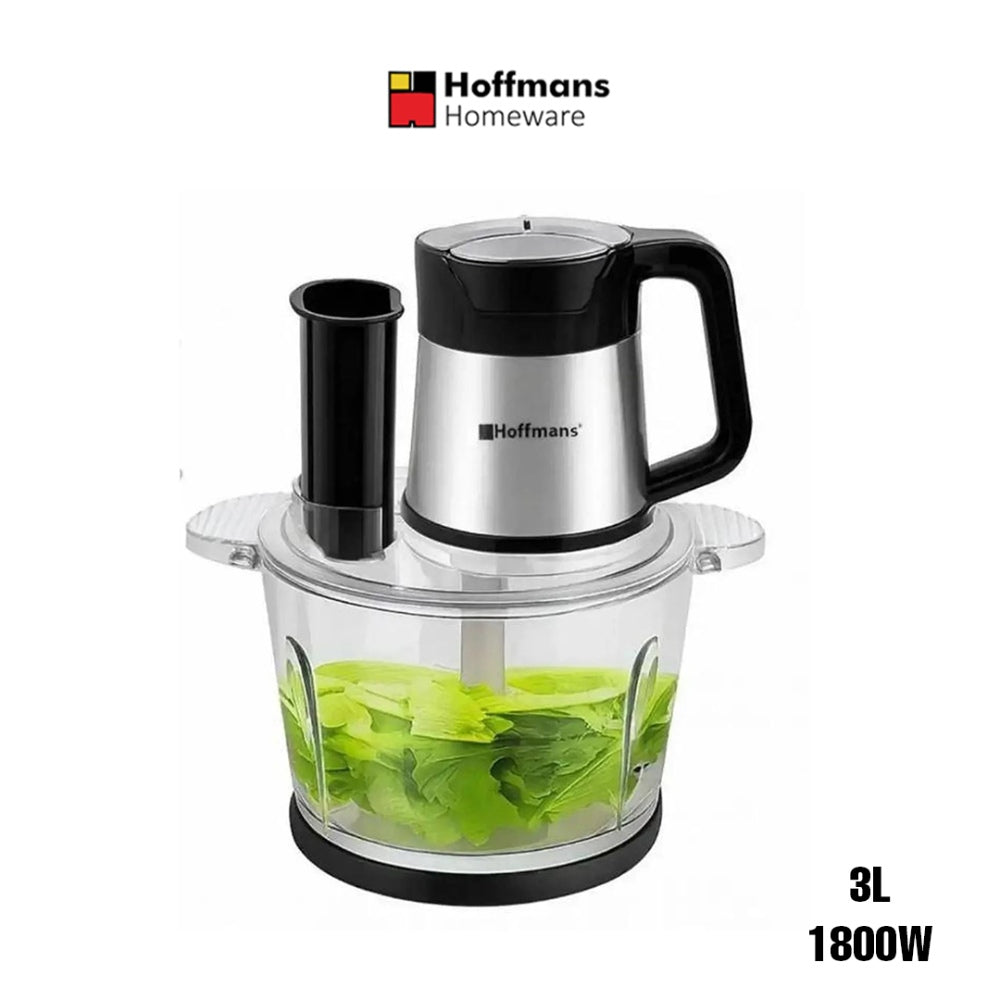 Hoffmans, Multi-Function Chopper With Glass Bawl 3L 1800W Hm-8857