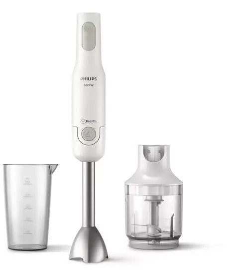 Philips, Blender Hand, 650W, Beaker 0.5L, Chopper, Speed (1), Sxs Main Body, Color : White