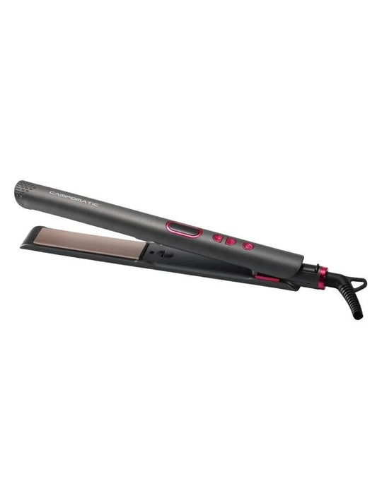 Campomatic, Professional Hair Straightener, Ionic, 230C, Digital Display Screen, 5 Temperature Settings, Auto Off, 48W