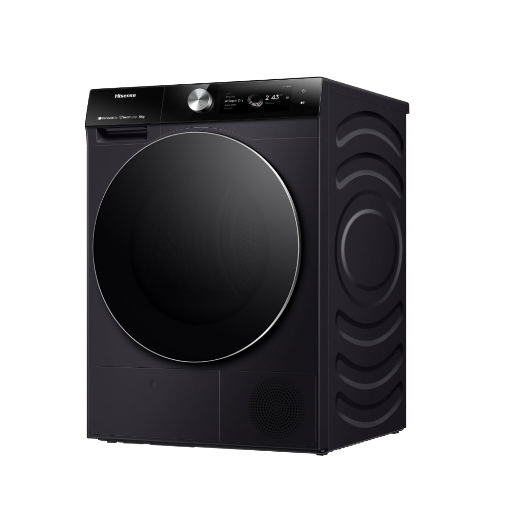 Hisense Front Load Dryer 10Kg, Heat Pump, 17 Programs [Black], HSN-DH7S107