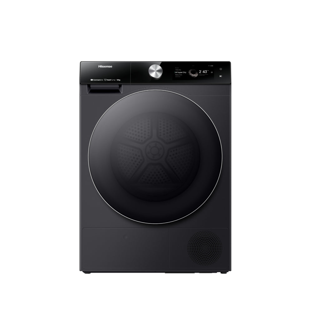 Hisense Front Load Dryer 10Kg, Heat Pump, 17 Programs [Black], HSN-DH7S107