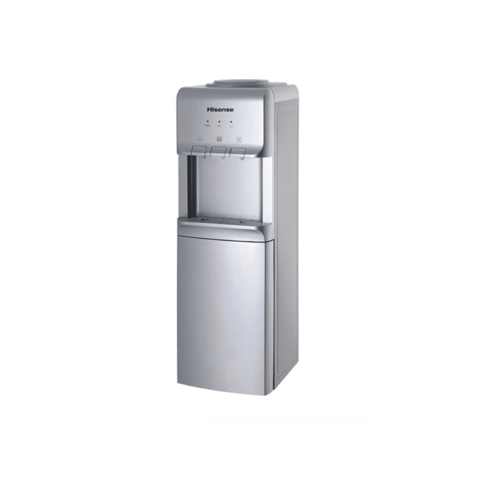 Hisense Water Dispenser, Bottle Up Loading Type, 5L Water Tank Capacity, 3 Faucet & Buttons For Hot, Medium & Cold Water [Silver], HSN-H96WDTS3S1
