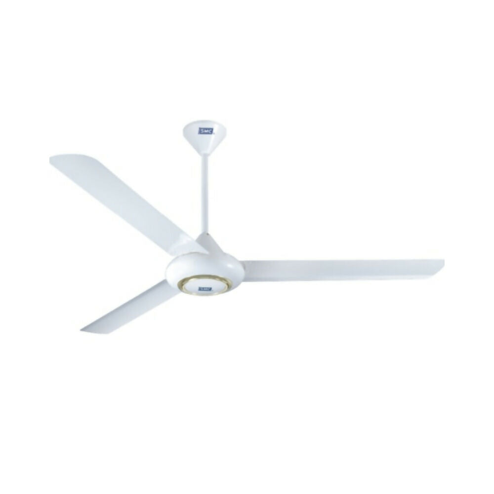 SMC Metal Blades Ceiling Fan White 74W 3 Blades 56-Inch, KN56, SMC-0100015601