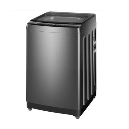 Haier Top Loading Washer 14kg, Front Control, Tempered Glass Cover, 8 Programs - HxWxD: 109.5x61x62cm - [Silver], HWM140-316S6