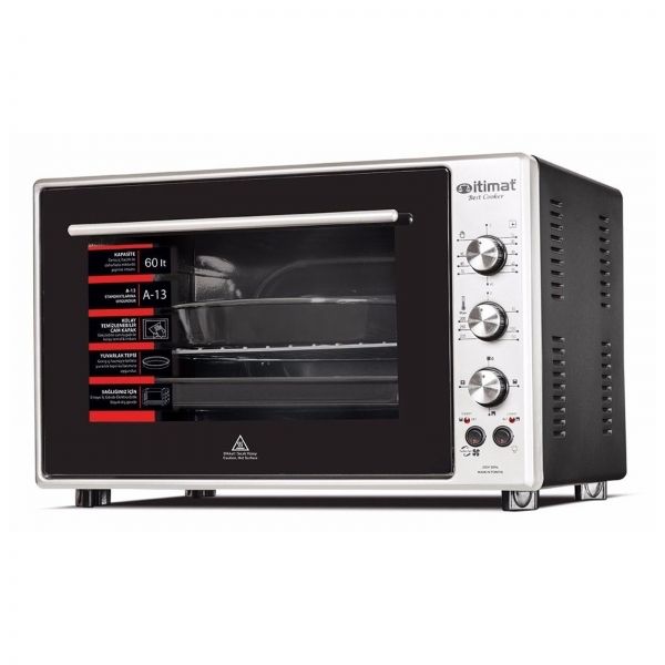 Itimat, Electric Oven 60L 1800W Double Glass Door With Fan And Light