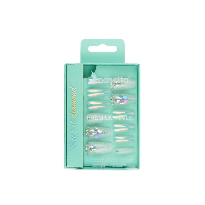 Nascita Premium Diamond Artificial Nails Set 285 Pack of 12