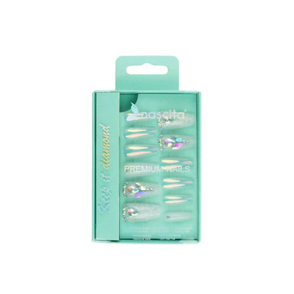 Nascita Premium Diamond Artificial Nails Set 285 Pack of 12