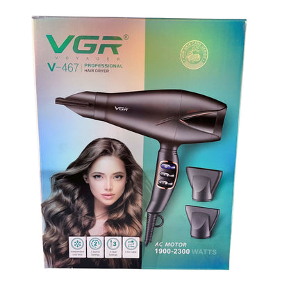 Vgr V-467 New Design 1900-2300w Powerful Electric High Speed Salon Professional Hair Dryer