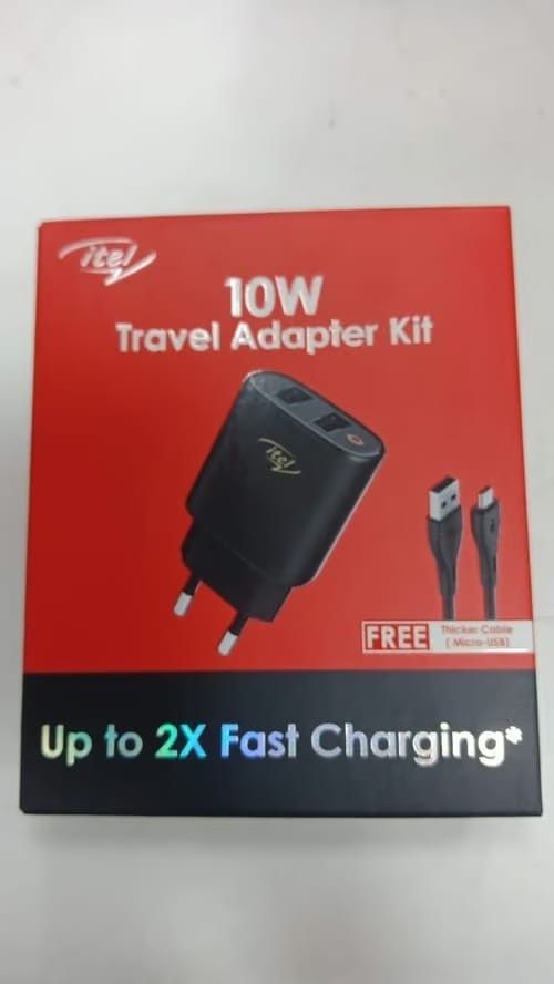 Itel, Travel Adapter Kit 10W Fast Charging With Type-C Data Cable