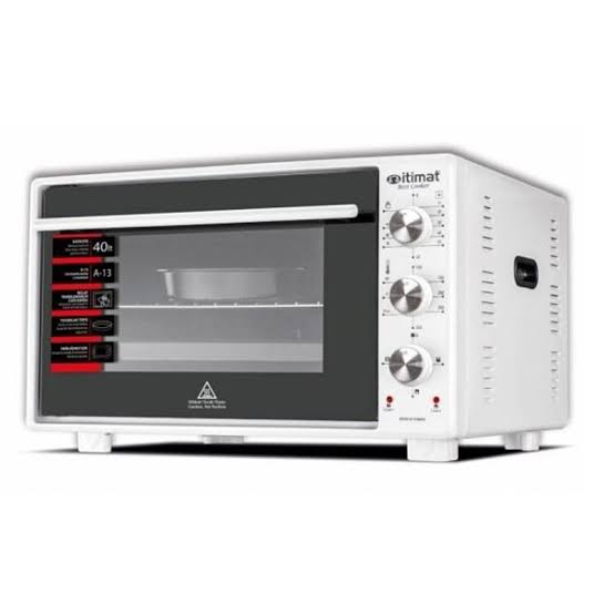 Itimat, Electrical Square Oven Double Glass Fan+Lamp 1837W 60L White, I-60TTFLWH