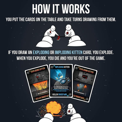 Imploding Kittens, Expansion Set - A Russian Roulette Card Game, Easy Family-Friendly Party Games - Card Games For Adults, Teens & Kids - 20 Card Add-On