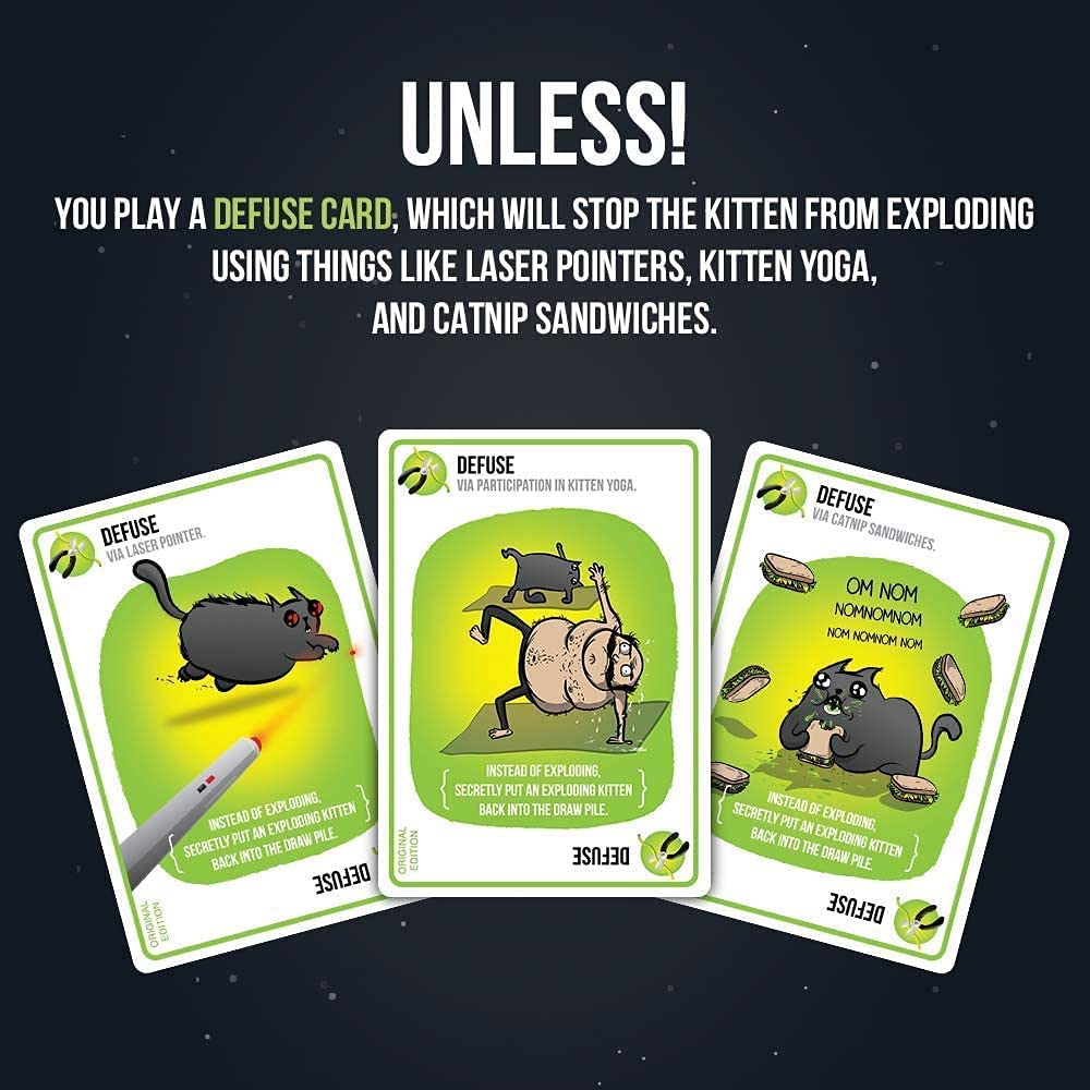 Imploding Kittens, Expansion Set - A Russian Roulette Card Game, Easy Family-Friendly Party Games - Card Games For Adults, Teens & Kids - 20 Card Add-On