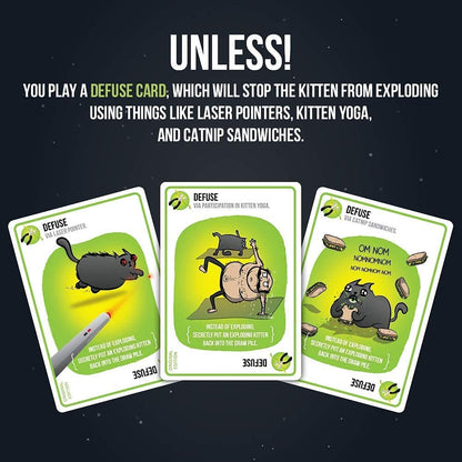Imploding Kittens, Expansion Set - A Russian Roulette Card Game, Easy Family-Friendly Party Games - Card Games For Adults, Teens & Kids - 20 Card Add-On