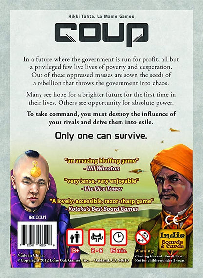 Indie Boards and Cards Coup (The Dystopian Universe)