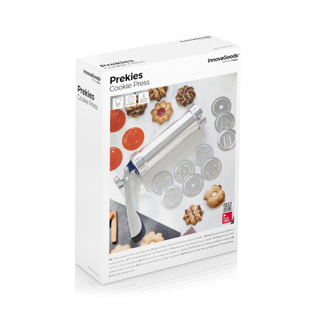 InnovaGoods 2-in-1 Biscuit Maker and Piping Gun Prekies, V0103383