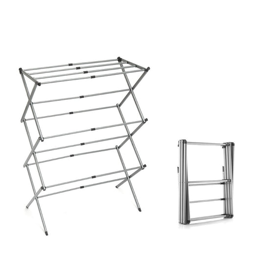InnovaGoods, Folding And Extendable Metal Clothes Dryer With 3 Levels Cloxy (11 Bars), V0103215