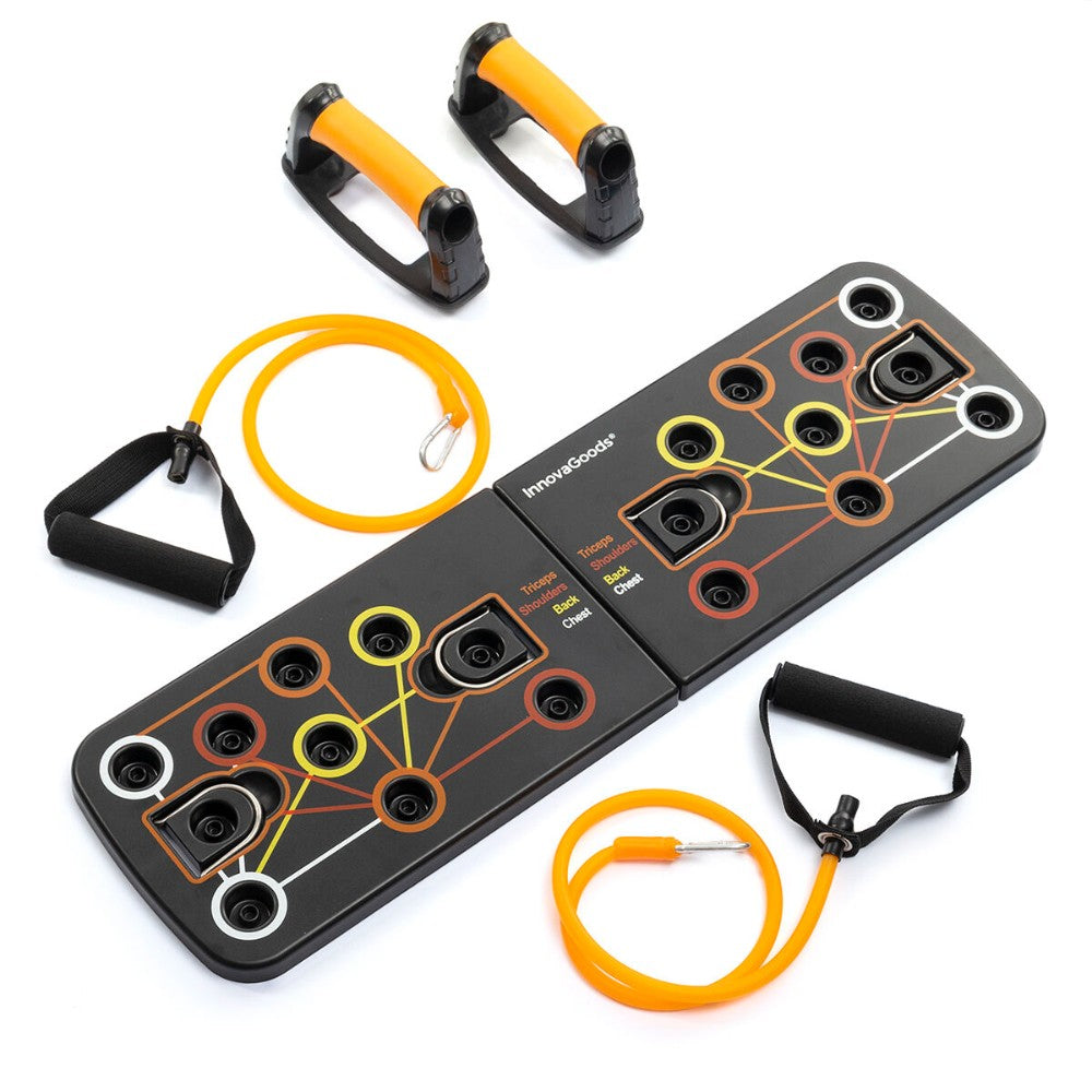 InnovaGoods, Push-Up Board With Resistance Bands And Exercise Guide Pulsher, V0103181