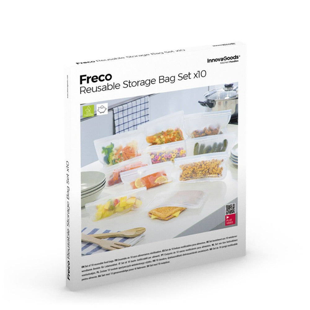 InnovaGoods, Reusable Food Bag Set Freco 10 Pieces, V0103074