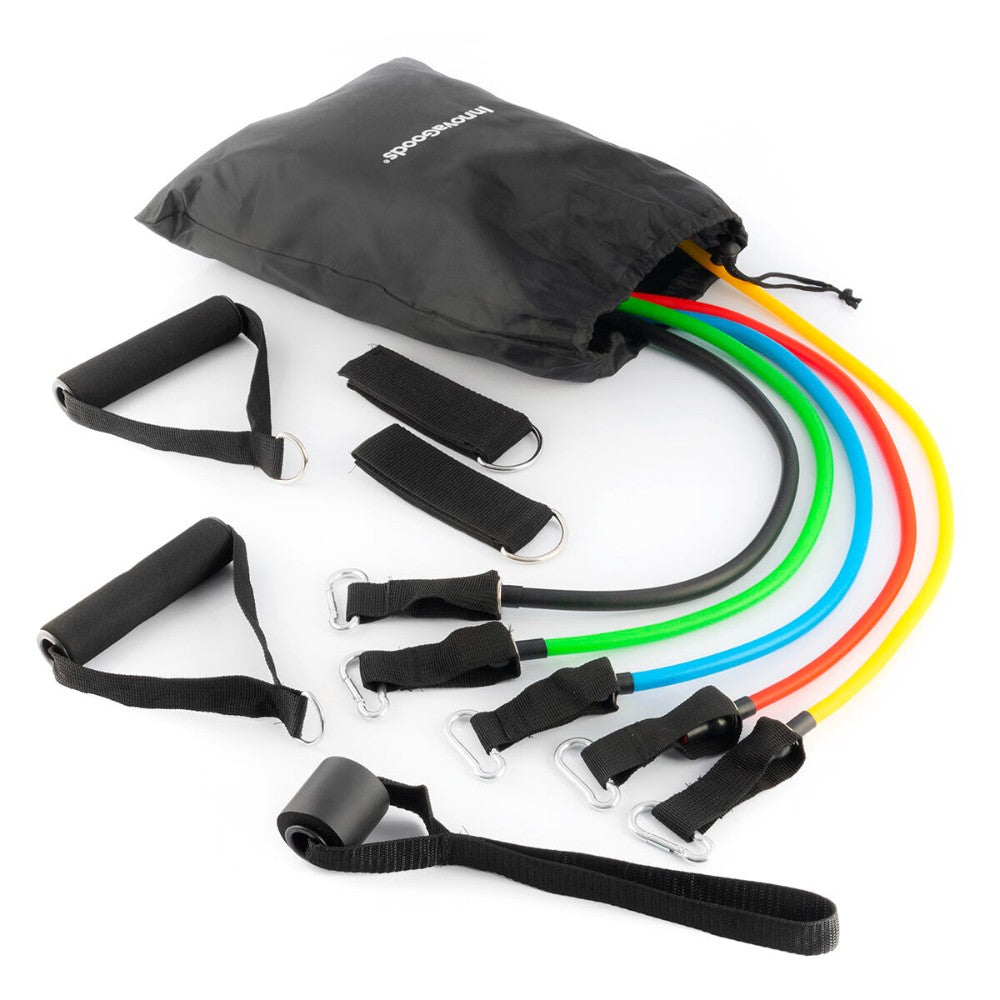 InnovaGoods, Set Of Resistance Bands With Accessories And Exercise Guide Rebainer (Pack Of 5), V0103182