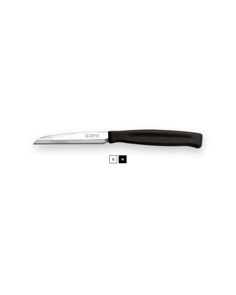Inox Bonomi, Serie Casa Biv 6 Peeling Knife Cm. 9 Black Peeling Italian Knives