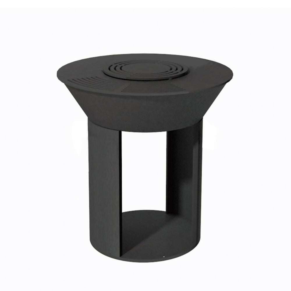 KJ Fire Pit with Wood Storage & Handles Blac, 65223