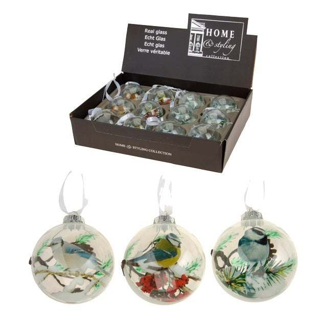 Itemz, Christmas Ball Glass 3D Bird 7 cm 1 pc
