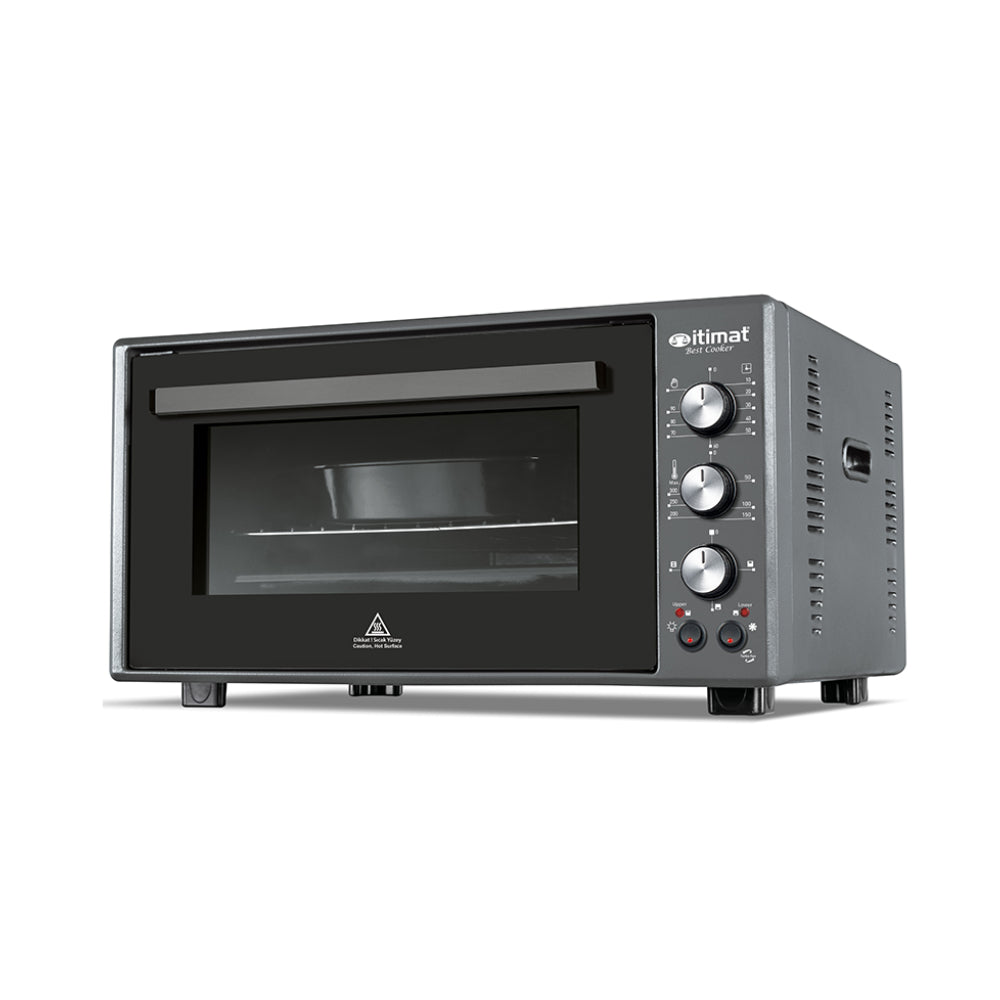 Itimat Electrical Square Oven 40L + Fan + Lamp Double Glass [Mat Grey], ITI-I08TTFLMG
